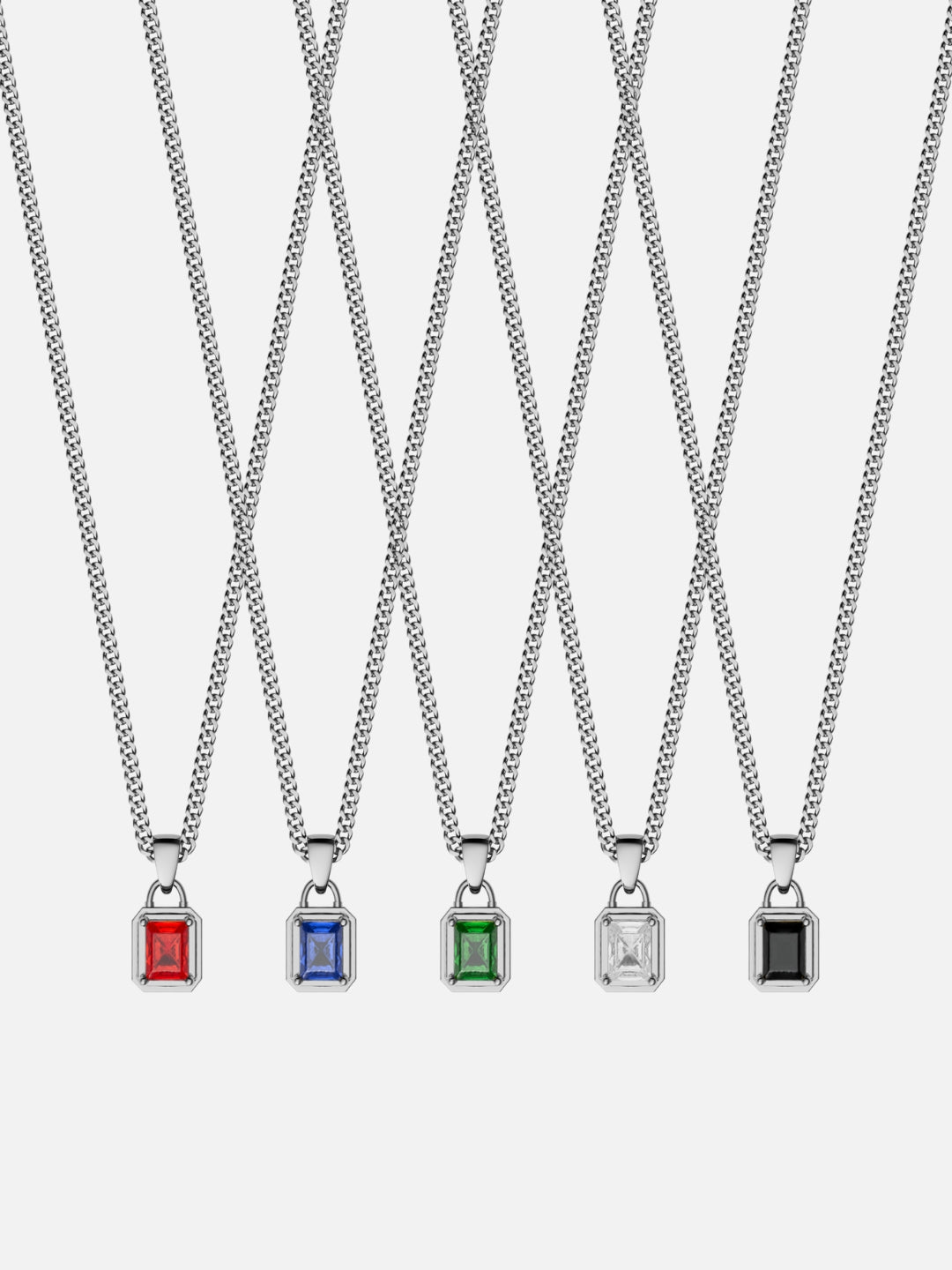 GEMSTONE CHAIN SET | Silver
