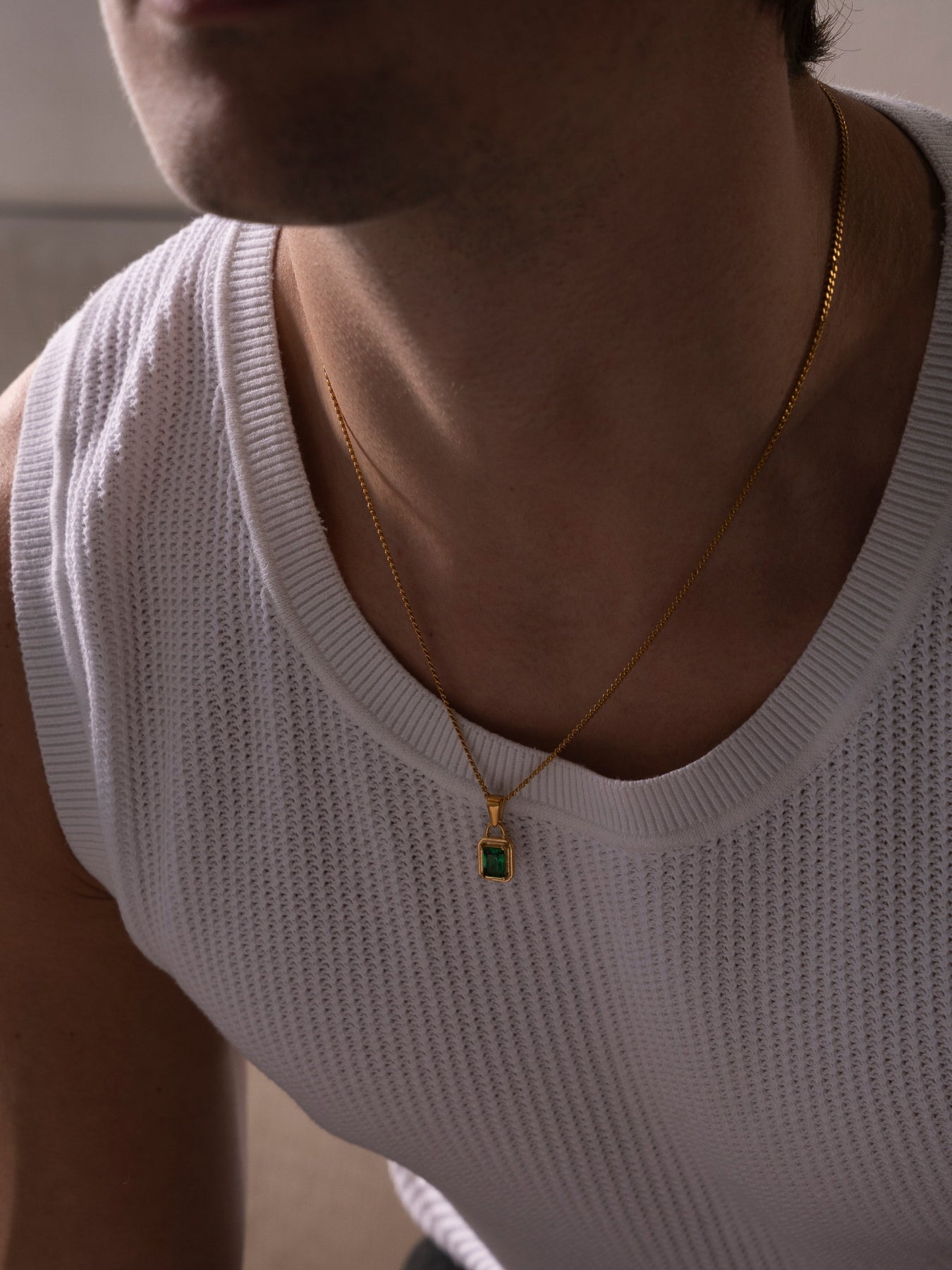 GREEN GEMSTONE NECKLACE | 18K Gold