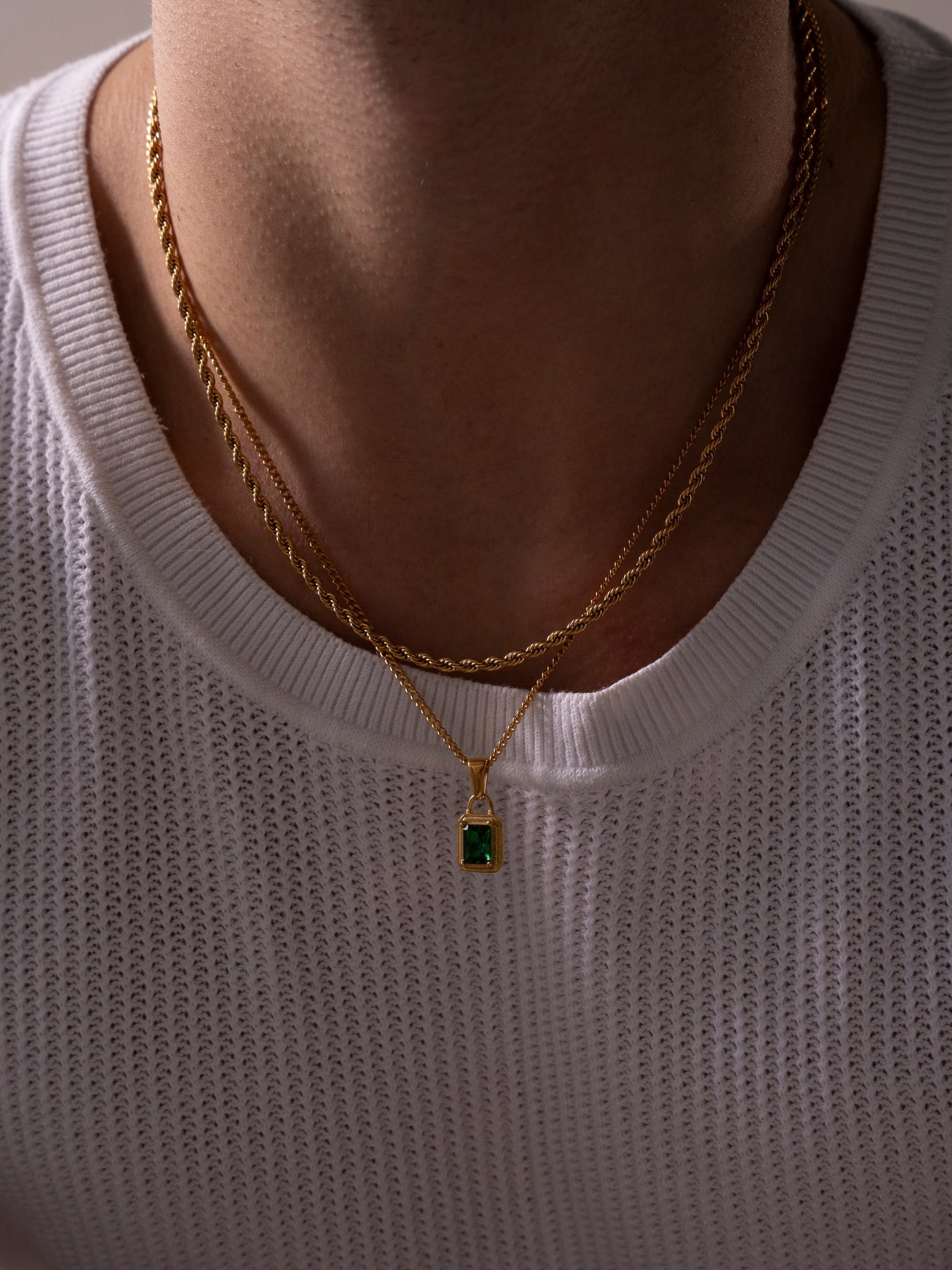 GREEN GEMSTONE NECKLACE | 18K Gold