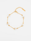 WHITE CLOVER BRACELET | 18K Gold