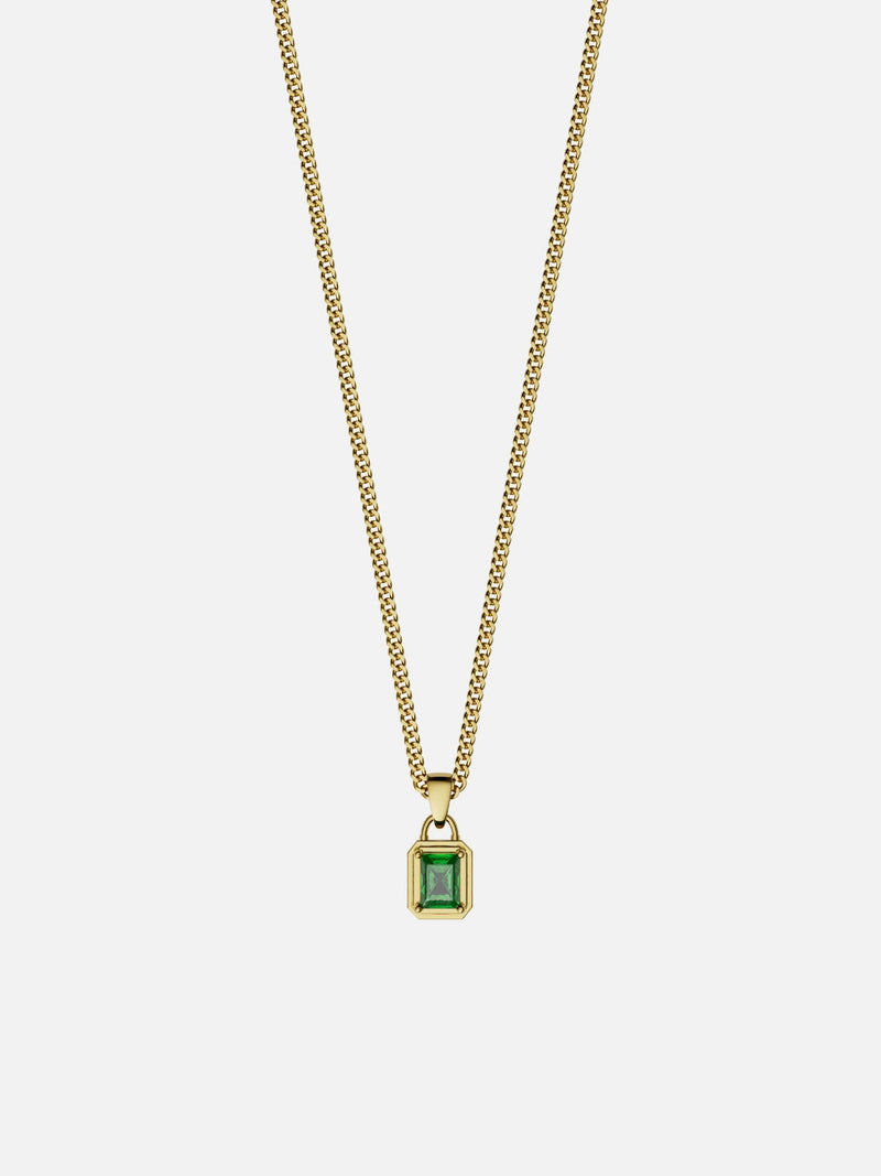 GREEN GEMSTONE CHAIN | 18K Gold
