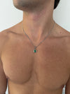 GREEN GEMSTONE NECKLACE | Silver