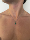 GREEN GEMSTONE NECKLACE | Silver